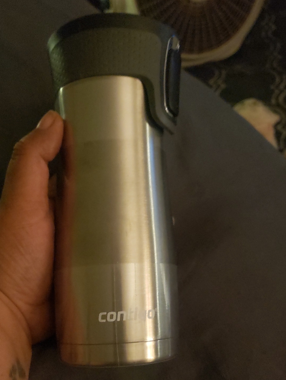 Contigo Silver Travel Mug with Black Lid